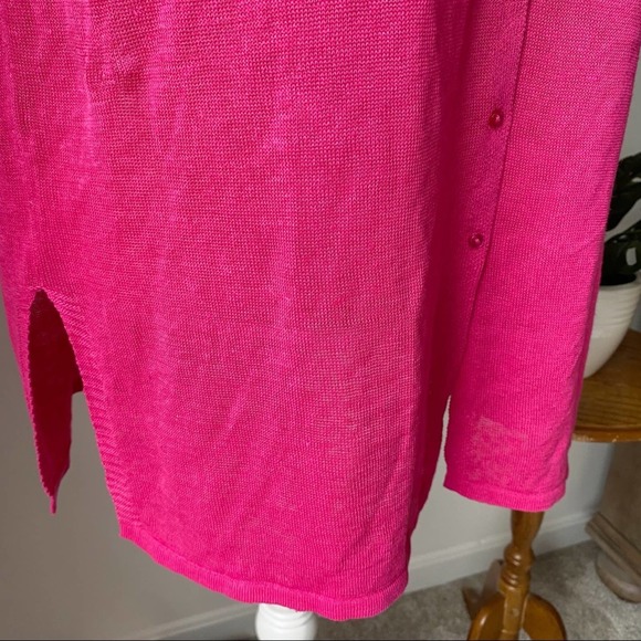 Zara Linen Blend Oversized Button-Down Vest - Picture 5 of 10